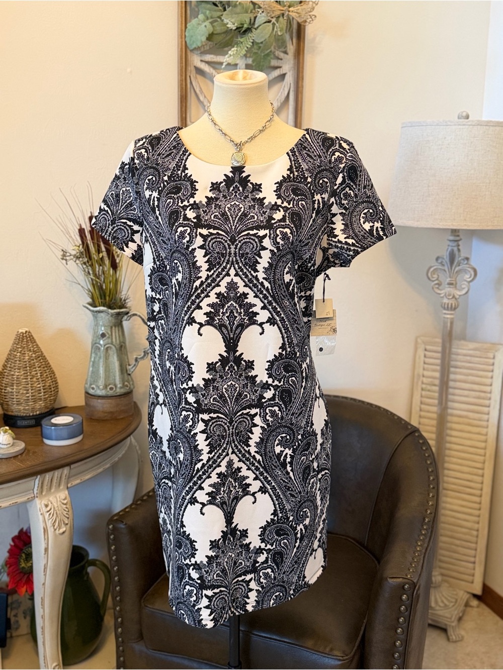 Damask Shift dress